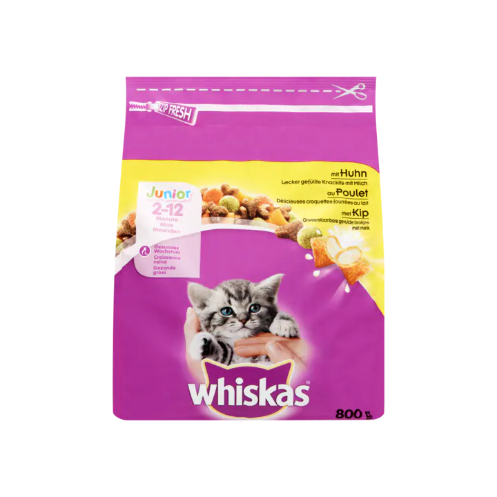 Whiskas Kattenvoer Droog Kip Junior 1 Jaar