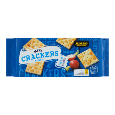Huismerk Mini Crackers Naturel 8 x 5 Stuks