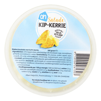Huismerk Mini kip-kerrie salade