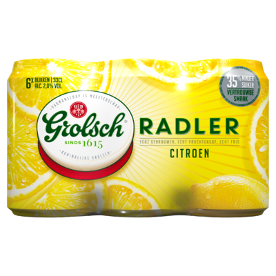 Grolsch Radler Citroen Blik 6 x 33 cl