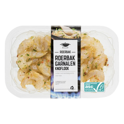 Huismerk Roerbak garnalen knoflook