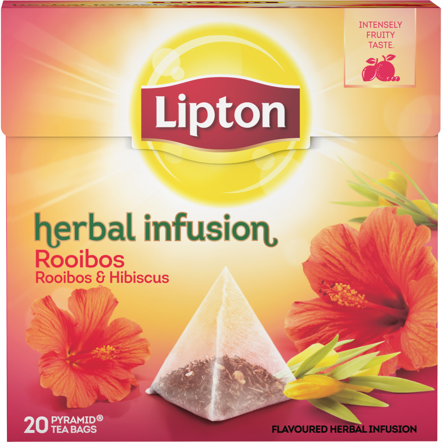 Lipton Rooibos & hibiscus 20 stuks