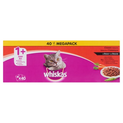 Whiskas classic selectie in saus 1+ jaar maxi-pack 40 stuks