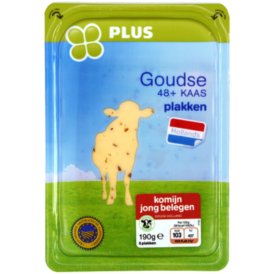Huismerk Goudse jong belegen komijn plakken