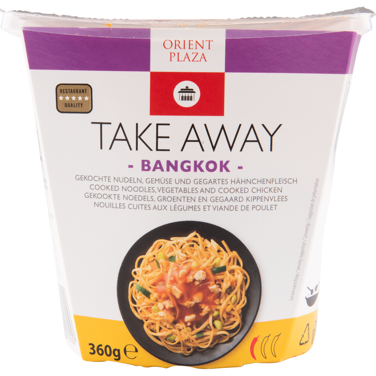 Orient plaza Bangkok noedels kip sweet chili