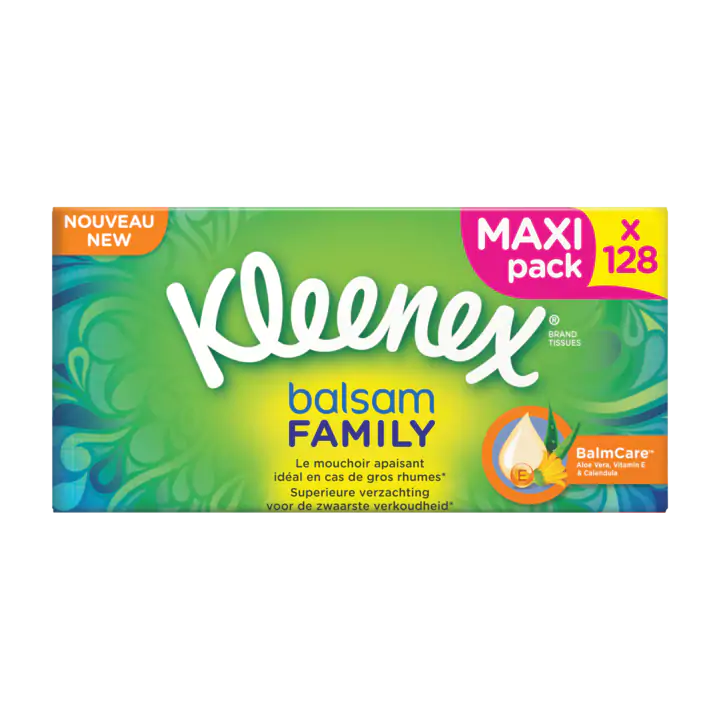 Kleenex Balsam Family Tissues 3-Laags Maxi Pack
