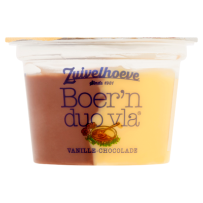 Zuivelhoeve Boer'n duo vla vanille-chocolade