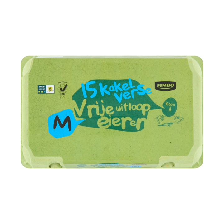 Huismerk 15 Kakel Verse Vrije Uitloopeieren M