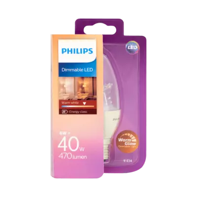 Philips Dimmable LED Lamp Warm White 6W E
