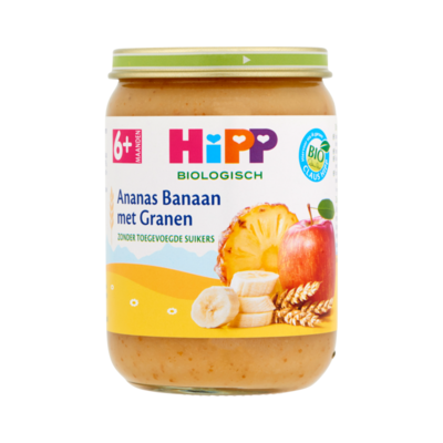 HiPP Biologisch Ananas Banaan met Granen 6+ Maanden