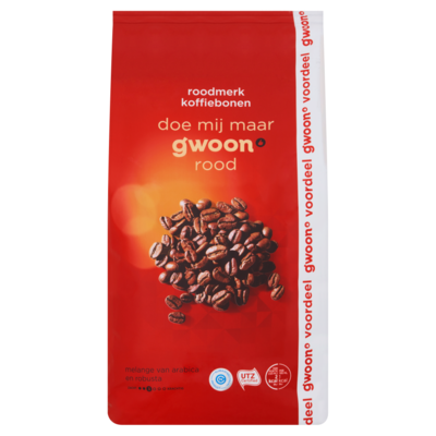 Huismerk Koffiebonen aroma rood