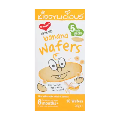 Kiddylicious Bananen Rijstwafels 6+ Maanden 10 Stuks