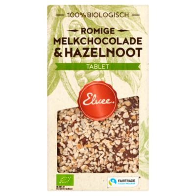 Elvee Chocolade Elvee Melk hazelnoot tablet