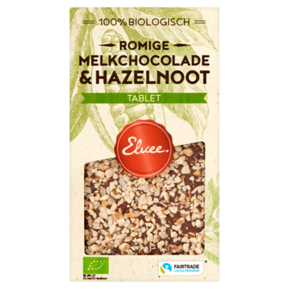 Elvee Chocolade Elvee Melk hazelnoot tablet