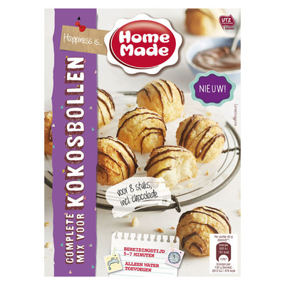 Homemade Complete mix voor kokosbollen met choco