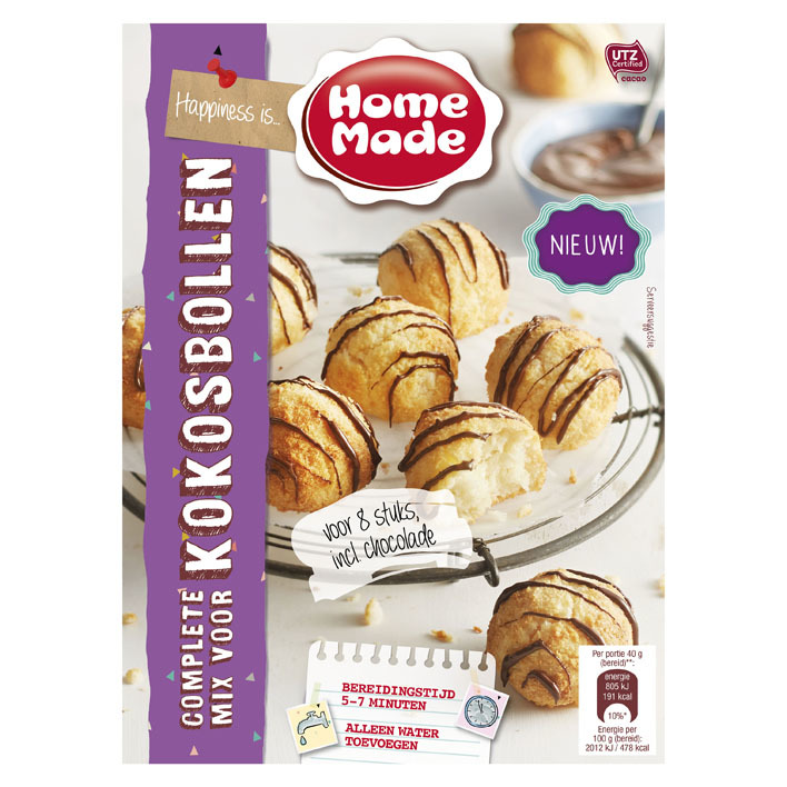 Homemade Complete mix voor kokosbollen met choco