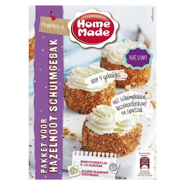 Homemade Pakket voor hazelnoot schuimgebak
