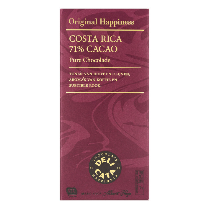 Huismerk Reep pure chocolade Costa Rica 71%