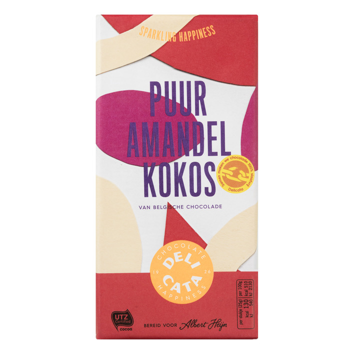 Huismerk Reep puur-amandel-kokos