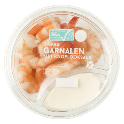 Huismerk Garnalen met knoflooksaus