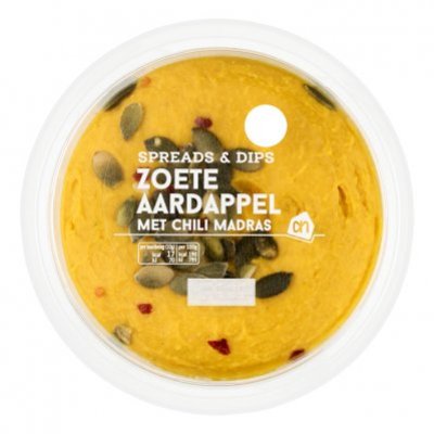 Huismerk Zoete aardappel spread chili en madras