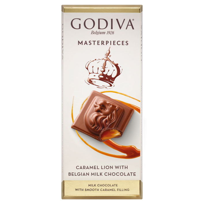 Godiva Masterpieces tablet caramel lion