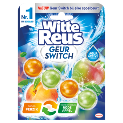 Witte Reus Toiletblok scent switch perzik appel