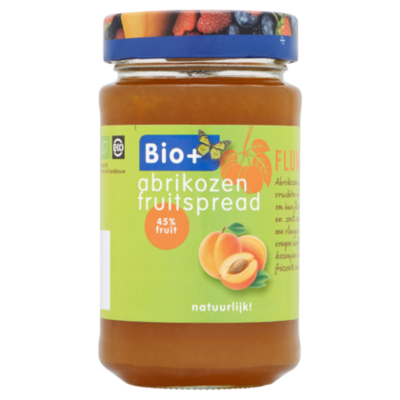 Bio+ Fruitspread abrikozen biologisch