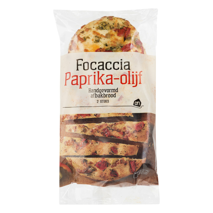 Huismerk Focaccia paprika en olijf