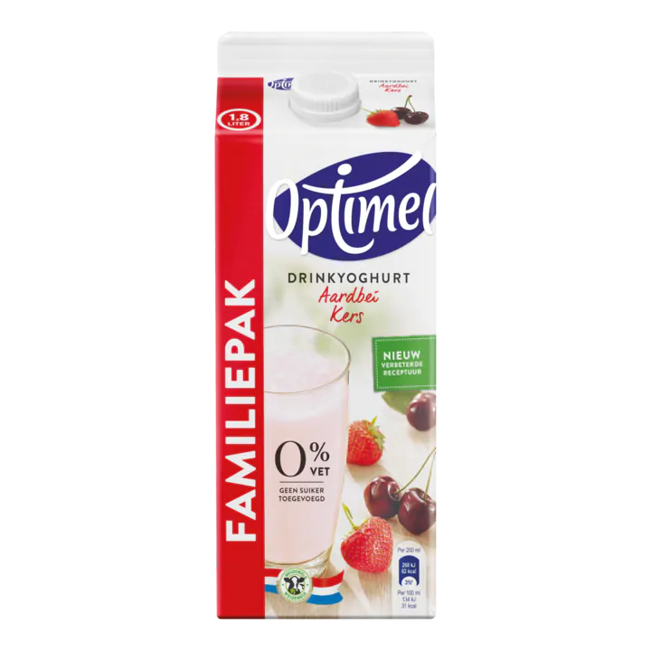 Optimel Drinkyoghurt Aardbei Kers