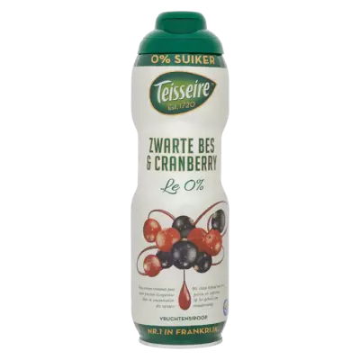 Teisseire Vruchtensiroop Zwarte Bes & Cranberry