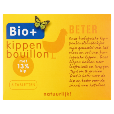 Bio+ Bouillon kip 6 blokjes