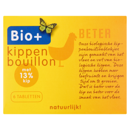 Bio+ Bouillon kip 6 blokjes