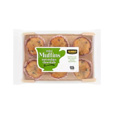 Huismerk Mini Muffins met Stukjes Chocolade