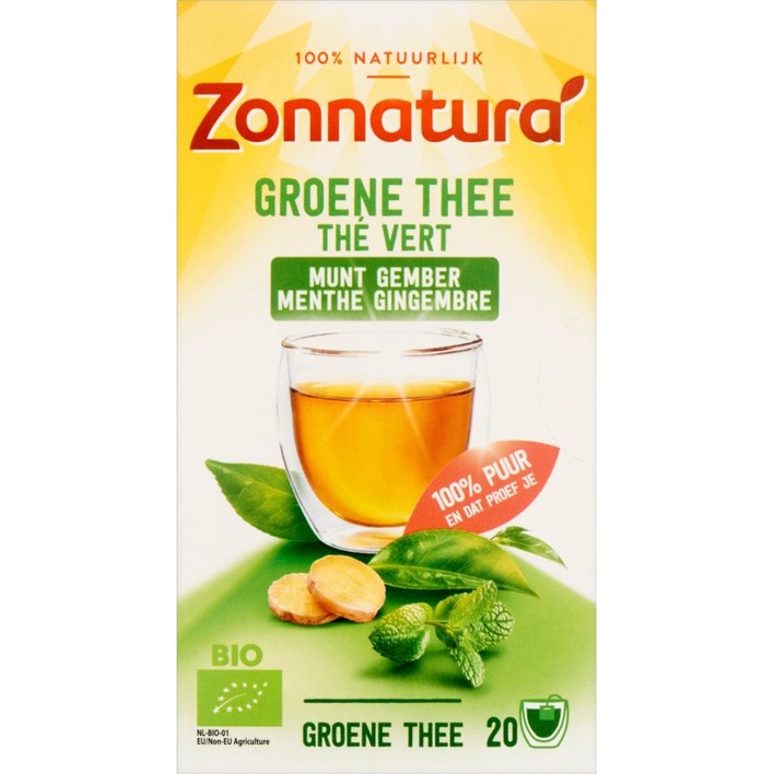 Zonnatura Azië groene thee gember pepermunt