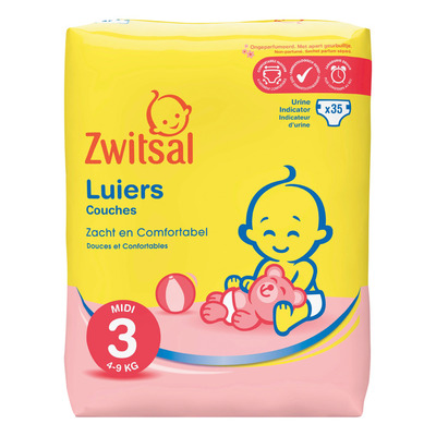 Zwitsal Luiers midi maat 3