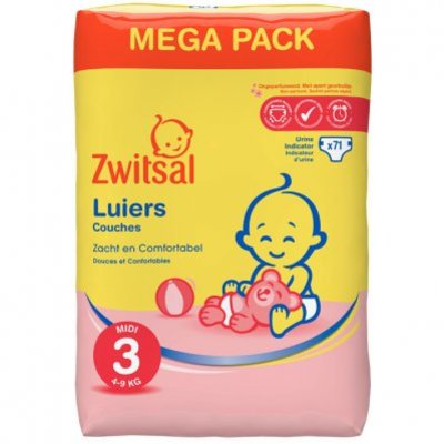 Zwitsal Luiers midi 3 mega pack