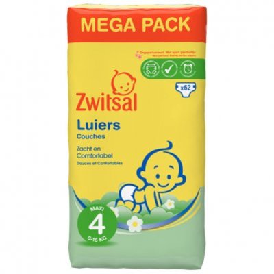 Zwitsal Luiers maxi maat 4 megapack