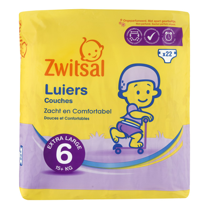 Zwitsal Luiers junior xl maat 6