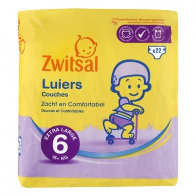 Zwitsal Luiers junior xl maat 6