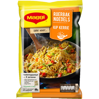 Maggi Roerbak noedel kip kerrie