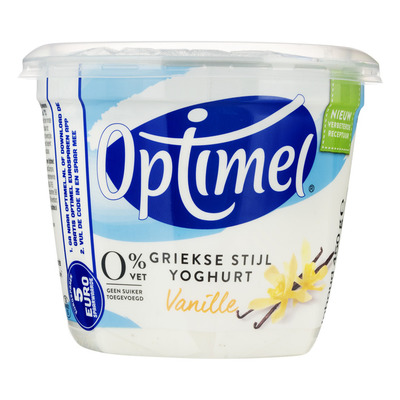 Optimel Magere Griekse stijl yoghurt vanille
