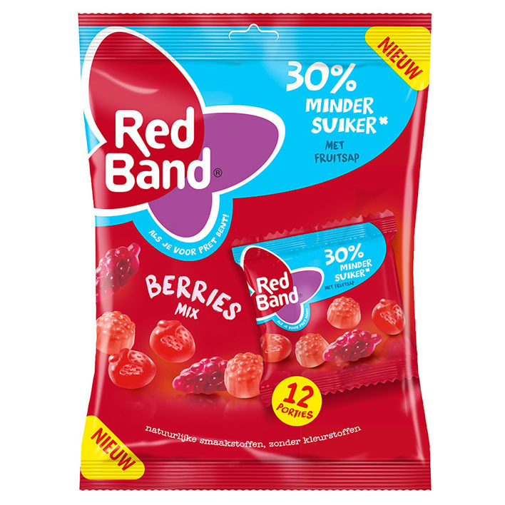 Red Band Berries uitdeelmix 30% minder suiker