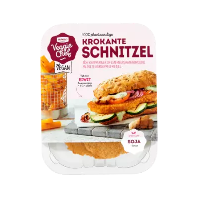 Huismerk Veggie Chef 100% Plantaardige Krokante Schnitzel