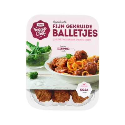 Huismerk Veggie Chef Vegetarische Fijn Gekruide Balletjes