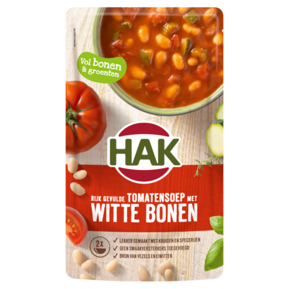 Hak Rijkgevulde tomatensoep witte bonen