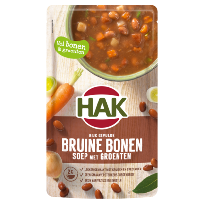 Hak Rijkgevulde bruine bonensoep