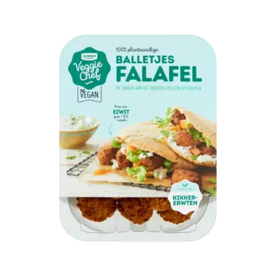 Huismerk Veggie Chef 100% Plantaardige Balletjes Falafel