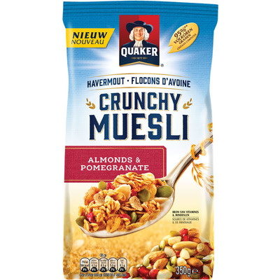 Quaker Crunchy muesli almond & pomegrenate