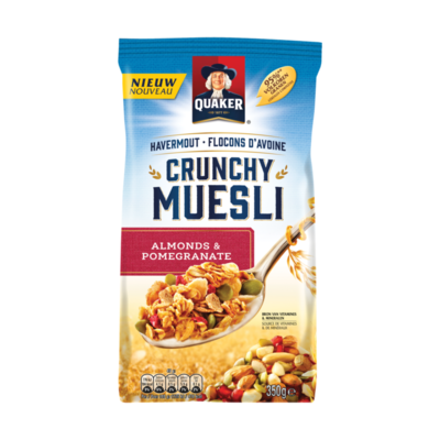 Quaker Crunchy Muesli Amandelen & Granaatappel